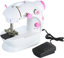 Axooms Adjustable Mini Sewing Machine with Dual Speed, Double Thread, Portable Electric Multi-Function with LED Lights & Foot Pedal for Home Use, Travel, Beginners & DIY Face Masks