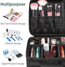 Axooms Cosmetics Storage Bag with Adjustable Compartments, Black, 25 × 22 × 9 cm