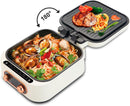 3-in-1 Foldable Electric Hot Pot, Grill & Steamer – 1800W, 2.8L, Non-Stick, Portable