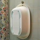 Axooms Lightweight Portable Baby Bathtub for Infants and Toddlers - White/Turquoise