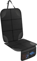 Axooms Car Seat Protector for Child Seat Pad, Pack of 2 ISOFIX Seat Protectors, Car Child Seat, Non-Slip and Waterproof with Thick Padding and 2 Mesh Pockets
