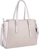Axooms Women's Large PU Leather Tote Bag, 15.6-Inch Laptop Handbag for Classes
