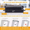 Axooms Electric 2-in-1 Food Storage Vacuum Sealer | Automatic Sealing Machine for Home Kitchen | Keeps Food Fresh with Wet & Dry Sealing System | Includes 10 Food Bags (Black - 1 Piece)