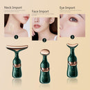 Axooms 3-in-1 Anti-Wrinkle Face, Neck, and Eye Massager, Vibrating Skin-Care Tool with Three Heads