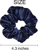 Axooms 6-Piece Satin Silk Scrunchie Set, Soft Ponytail Holders for Women and Girls, 4.3-Inch Pink Hair Ties