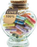 Axooms Capsule Letters in a Bottle - 50 Pieces Love Gift for Wife, Girlfriend, Boyfriend, Husband, Cute Things Gift for Birthday, Christmas, Anniversary, Valentine's Day, Long Distance Gift