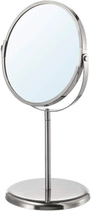 Axooms TRENSUM Round Double-Sided Magnifying Makeup Mirror, 6-3/4 Inches, Stainless Steel