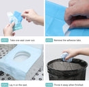 Axooms Disposable Toilet Seat Covers, Waterproof Individually Wrapped Toilet Liners for Adults and Children, Travel Accessories for Public Restrooms, Airplanes and Camping, 50 Pieces