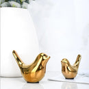 Axooms Small Animal Figurines - Black Bird Statues for Home Decor, Modern Ceramic Desktop & Bookshelf Decor for Bedroom, Living Room, Cabinet & Coffee Table (Black, 2 Pieces)