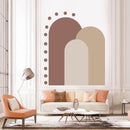 Axooms Large Boho Rainbow Arch Wall Stickers, Abstract Boho Decor for Girls' Bedrooms, Nurseries, and Kids' Rooms