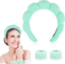 Axooms Soft Terry-Cloth Spa Headband for Face Washing, Makeup, and Skincare, Non-Slip Puffy Hair Band