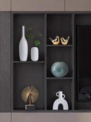 Axooms Small Animal Figurines - Black Bird Statues for Home Decor, Modern Ceramic Desktop & Bookshelf Decor for Bedroom, Living Room, Cabinet & Coffee Table (Black, 2 Pieces)