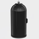 Axooms 360° Rotating Makeup Brush Holder with Sliding Dust Cover, Clear Dust-Resistant Organizer for Vanity and Bathroom, Gray