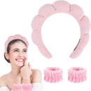 Axooms Soft Terry-Cloth Spa Headband for Face Washing, Makeup, and Skincare, Non-Slip Puffy Hair Band