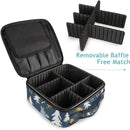 Axooms Cosmetics Storage Bag with Adjustable Compartments, Black, 25 × 22 × 9 cm