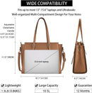 Axooms Women's Large PU Leather Tote Bag, 15.6-Inch Laptop Handbag for Classes