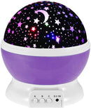 Axooms  Romantic Night Light Projector for Kids and Toddlers, USB Sleep Light, Purple LED Lamp - BZ_ST_LMP