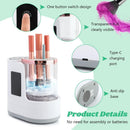 Axooms 3-in-1 Electric Makeup Brush Cleaner and Dryer, Automatic USB Cosmetic Brush Cleaner for All Sizes, Contour and Eyeshadow Brushes