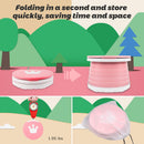 Axooms Portable Travel Potty for Toddlers, Foldable Kids Toilet for Indoor and Outdoor Use, Easy to Carry, Pink and Blue