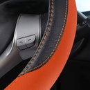 Axooms Leather Steering Wheel Protection Cover , Non-Slip and Breathable Microfiber Protective Cover, Universal Fit for Most Cars (Beige)