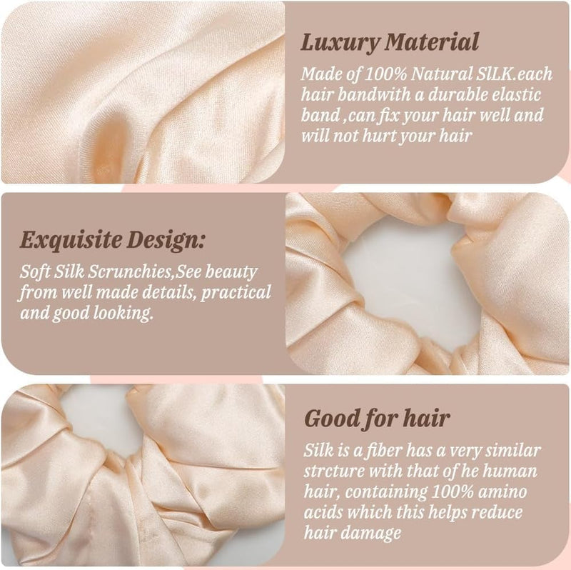 Silk Hair Scrunchies for Women