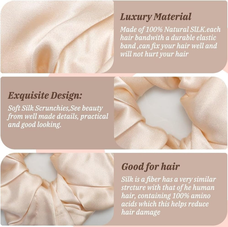 Silk Hair Scrunchies for Women