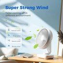 Axooms 4000mAh Double-Ended Spray Fan, Cool Air, 3 New Speeds 2025, USB-C Rechargeable with LED Light Cooler, Touch & Remote Control, 280ml Water Tank, Ice Fill (White)