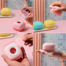 Axooms Body Bath Brush Silicone Soft Cleaning Bath Body Brush with Shampoo Dispenser (Pink)