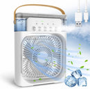 Axooms 4000mAh Double-Ended Spray Fan, Cool Air, 3 New Speeds 2025, USB-C Rechargeable with LED Light Cooler, Touch & Remote Control, 280ml Water Tank, Ice Fill (White)