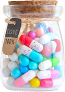 Axooms Capsule Letters in a Bottle - 50 Pieces Love Gift for Wife, Girlfriend, Boyfriend, Husband, Cute Things Gift for Birthday, Christmas, Anniversary, Valentine's Day, Long Distance Gift
