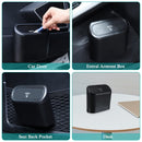 Axooms Car Trash Can with Lid, Small Automatic Waste Organizer with 30 Plastic Trash Bags, Garbage Bin for Car, Home & Office