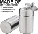 Axooms Car Ashtray with Lid, Stainless Steel Smokeless Portable Detachable Windproof Ashtray, Fits Car Cup Holders (Black)