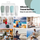Axooms 4-Pack Silicone Travel Bottles, TSA-Approved 2 oz Leakproof Toiletry Set