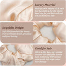 Axooms Large Silk Scrunchies for Women & Sleeping, 4 Pieces - Pink, White, Light Gold & Dark Pink, 6 cm