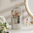 Axooms 360° Rotating Makeup Brush Organizer with Lid - Desktop Cosmetic Storage