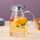Axooms Clear Glass Pitcher 1.5L (1.4L Capacity) with Removable Lid – Hot & Cold Beverages, Easy to Clean, Borosilicate Heat-Resistant for Tea, Coffee, Milk, Juice & More
