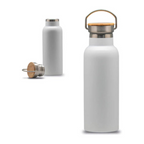 Axooms 500 ml Stainless Steel Water Bottle – 18/8, BPA-Free, Leak-Proof Ring Handle (White)