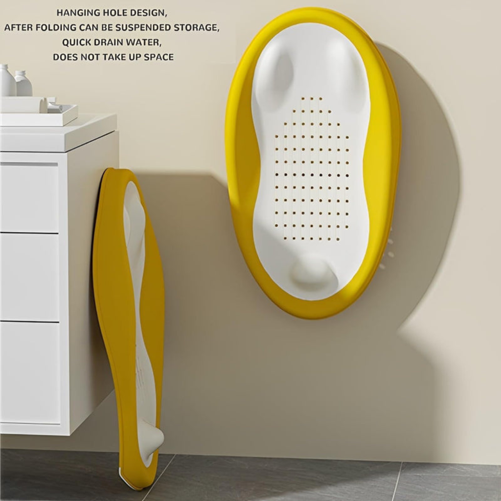 Axooms Foldable Baby Bath Seat – Soft Mesh, Quick-Dry & Non-Slip | Portable Infant Bath Support (0–12 Months)