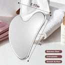 Axooms Stainless Steel Gua Sha Tool for Face and Body Massage, Silver Skin-Care Massage Stick