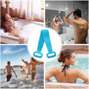 Axooms body scrubber belt bath brush silicone scrub back skin shower double exfoliating massager long cleaning easy side clean lathers for men & women