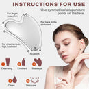 Axooms Stainless Steel Gua Sha Tool for Face and Body Massage, Silver Skin-Care Massage Stick