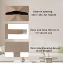 Axooms Square Tissue Box Cover, PU Leather Tissue Box Holder with Bottom Velcro, Modern Tissue Box Organizer for Bathroom, Car, Hotel, Office (5.25 x 5.25 x 5 in, Beige)