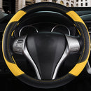 Axooms Leather Steering Wheel Protection Cover , Non-Slip and Breathable Microfiber Protective Cover, Universal Fit for Most Cars (Beige)