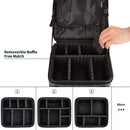 Axooms Cosmetics Storage Bag with Adjustable Compartments, Black, 25 × 22 × 9 cm