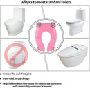 Axooms Large Foldable Non-Slip Potty Training Seat for Boys and Girls, Reusable Travel Toilet Seat Cover, Fits Round and Oval Toilets with Carrying Bag, Pink (New)