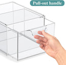 Axooms Stackable Makeup Storage Organizer, 4-Piece Clear Acrylic Storage Drawers with Handles for Vanity, Under-Sink, Kitchen Cabinets & Pantry