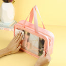 Axooms Clear Travel Makeup Bag Set, 3 Pieces, Pink
