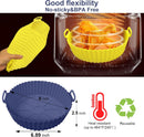 Axooms Non-Stick Silicone Pot for Air Fryer, 2-Pack, Food-Safe Air Fryer Liners as Alternative to Flammable Parchment Paper, Oven Basket, Fits 3-5 Quart, 2 Pieces
