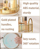 Axooms Three-Tier 360° Rotating Makeup Organizer, Large-Capacity Perfume and Skincare Storage, Yellow