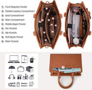 Axooms Women's 15.6-Inch Water-Resistant Leather Laptop Tote Bag
